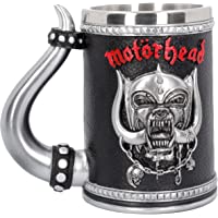 Nemesis Now B4121M8 Motorhead - Taza (14 cm- resina con inserto de acero inoxidable)- color negro